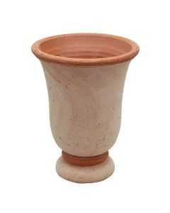 Vazo lulesh rrethore, COPPA GUBBIO, qeramike, terrakote, Ø15 xH22 cm