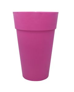 Vazo lulesh, rrethore, HOUSTN INIEZ, plastike, rozë, Ø40 xH63 cm