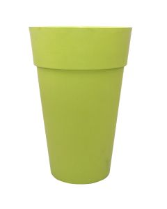 Vazo lulesh, rrethore, HOUSTN INIEZ, plastike, jeshile, Ø40 xH63 cm