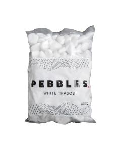 Decoration stone, marble, white, 3-6 cm, 20 kg