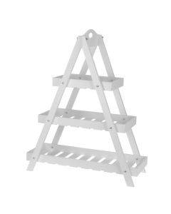 Flower stairs, wood, white, 60x24xH70 cm