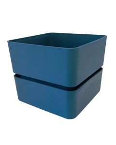 Vazo lulesh, katrore, plastike, blu, 12x12xH11 cm, 0.75 lt