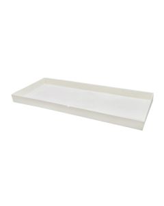Pjatë për vazo lulesh, drejtkëndore, plastike, e bardhë, 60x24.5xH4 cm