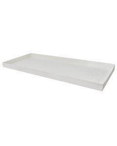 Pjatë për vazo lulesh, drejtkëndore, plastike, e bardhë, 100x41xH5.5 cm