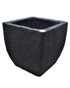 Vazo lulesh, rrethore, plastike, gri errët, Ø41.3 xH40.4 cm, 32 lt