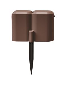 Gardh rrethues, modul, Palisada, plastike, kafe, 190x11.6 cm