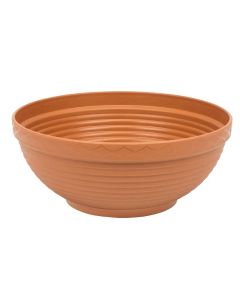 Vazo lulesh, rrethore, Misa, plastike, terrakotë, pa pjatë, Ø65 xH24 cm, 38 lt