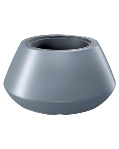 Vazo lulesh, rrethore, Heos, plastike, gri hapur, pa pjatë, Ø58.2 xH30 cm, 18/56 lt
