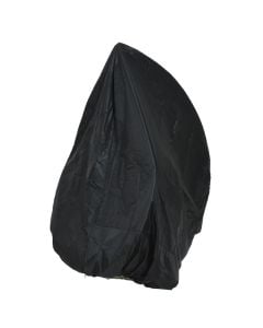 Mbulesë, poliestër dhe pu, zezë, Ø115 xH188 cm