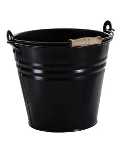 Kovë, me dorezë, zink, zezë, Ø23 xH19 cm, 5 lt