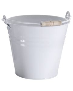 Kovë, me dorezë, zink, e bardhë, Ø26 xH23 cm, 8 lt
