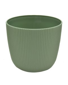 Vazo lulesh, plastike, jeshile errët, Ø12 xH10.5 cm, 0.9 lt