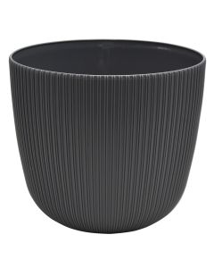 Vazo lulesh, plastike, antrasit, Ø25 xH22 cm, 8 lt