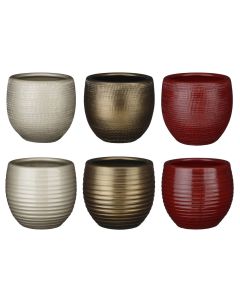 Vazo lulesh, Ingmar, qeramike, të ndryshme, Ø12 xH13 cm