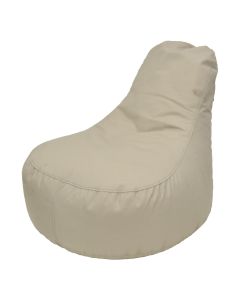 Pouffe, polyester, waterproof, polystyrene foam, beige, Dia.86xH80 cm
