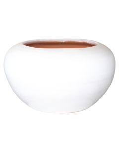 Vazo lulesh, qeramike, e bardhë, Ø60xH36 cm