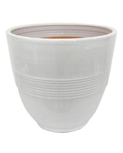 Flower pot, ceramic, white, Ø40 cm