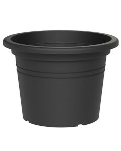 Flower pot, Basic, round, plastic, anthracite, Ø30xH21 cm