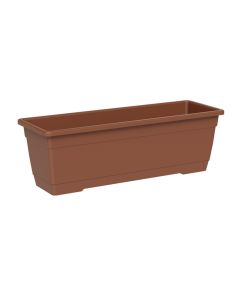 Vazo lulesh, Birka, drejtkëndore, plastike, terrakotë, 50x17xH16 cm