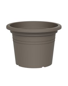 Flower pot, Basic, round, plastic, brown, Ø20xH14.2 cm