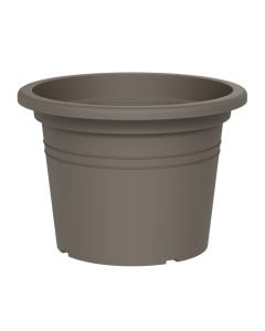 Flower pot, Basic, round, plastic, brown, Ø30xH21 cm