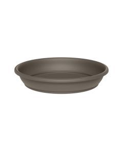 Flower pot saucer, Aura, round, plastic, brown, Ø24 cm