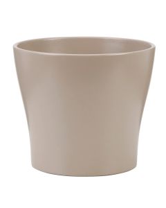 Vazo lulesh, qeramike, taupe, Ø16.9xH14.5 cm