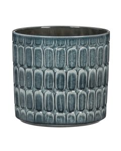 Flower pot, Alma, ceramic, blue, Ø14.1xH13 cm