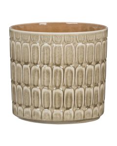 Flower pot, Luna, ceramic, light brown, Ø15.9xH14.6 cm