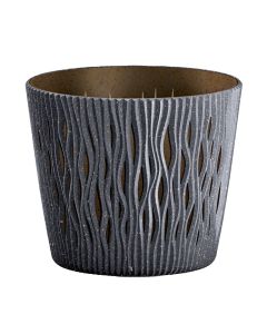 Flower pot, Sandy, plastic, anthracite, 18.9xH16.5 cm