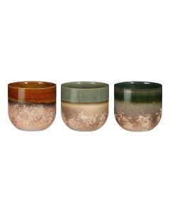 Flower pot, Nora, ceramic, assorted, Ø14xH13 cm