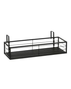 Hanging rack, Greenrax, with 1 shelf, metal, black, 58x20xH17 cm