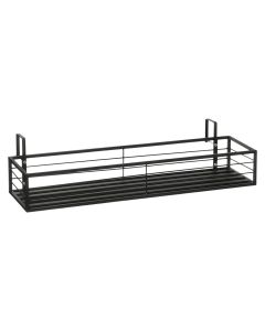 Hanging rack, Greenrax, with 1 shelf, metal, black, 78x20xH17 cm