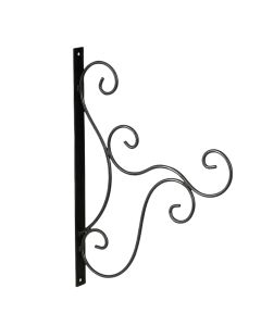 Flower pot holder, in wall, metal, black, 22.5x2xH30 cm