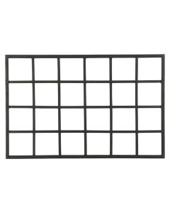 Wall rack, Sloan, with hanging, metal, black, 58x1xH38 cm