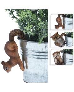 Flowerpot hanger, Animal, polystone, assorted, 9x5x8 cm