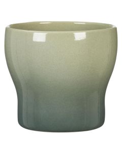 Vazo lulesh, qeramike, jeshile, Ø17.6xH15.6cm