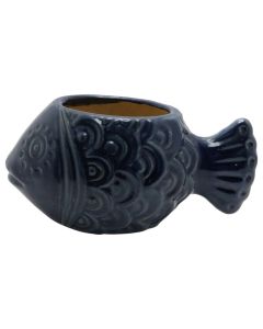 Vazo lulesh, Fish, qeramike, blu, 30x16xH14 cm