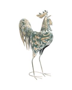 Garden decoration, Rooster, metal, colorful, 39.5x38xH54 cm