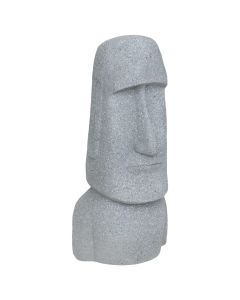 Decorative statue, Moai, oxide magnesium, grey, 38.5x34xH82 cm