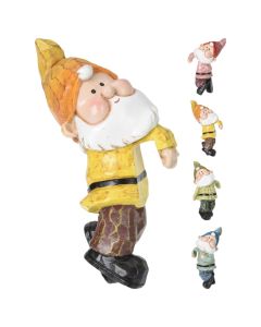 Garden decoration, polystone, multicolor, dwarf, H12 x W5.5 x D5 cm