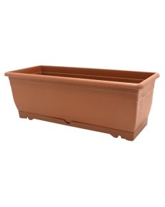 Flower pot, Balcony, plastic, terracotta, 45x18xH15.5 cm