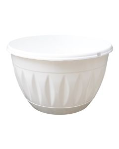 Flower pot, Macrame, plastic, white, Ø23xH35.2 cm