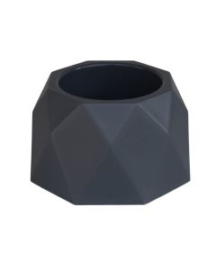 Flower pot, Geo, plastic, anthracite, Ø11xH6.8 cm
