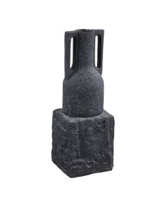 Decorative vase, cement, anthracite, 18x18xH45 cm