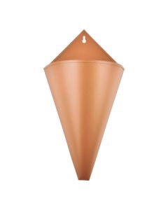 Flower pot, metal, terracotta, 15x8.5xH28 cm