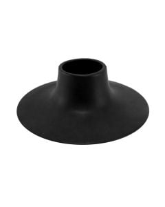 Candle holder, ceramic, dark grey, Ø14 xH5.8 cm