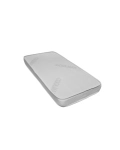 Mattress, single, flexible filling, cotton, white, 65x125xH9 cm