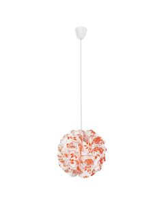 Ndriçues i varur CURLY PP, lule portokalli, PP/B0007, Dia.30xH28 cm, PVC, E27, 1x60W