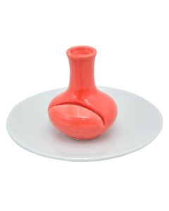 Vazo dhe pjate, 16x8.5 cm, qeramike